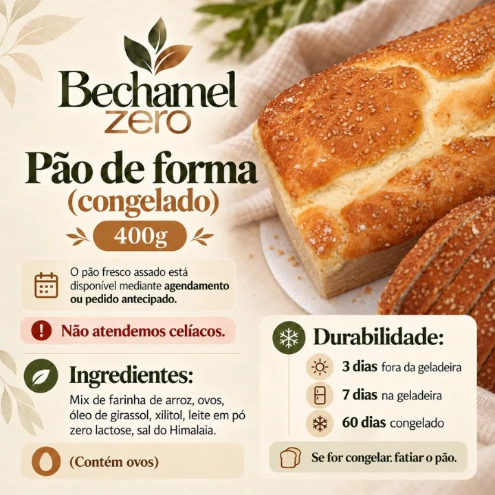 Pão de forma Bechamel Zero
