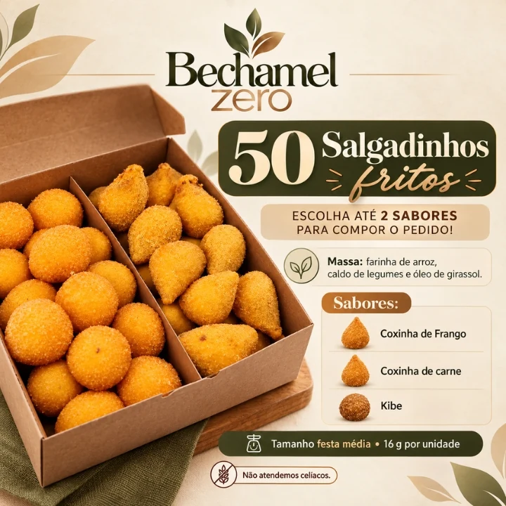 Arte original Bechamel Zero: 50 salgadinhos fritos